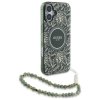 Guess GUHMP16SHCPOFPA iPhone 16 6.1 zielony/green hardcase IML Flowers Allover Electro With Pearl Strap MagSafe